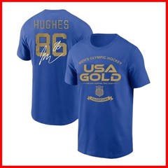 Jack Hughes #86 USA Hockey Team 2026 Winter Olympics Championship Name & Number