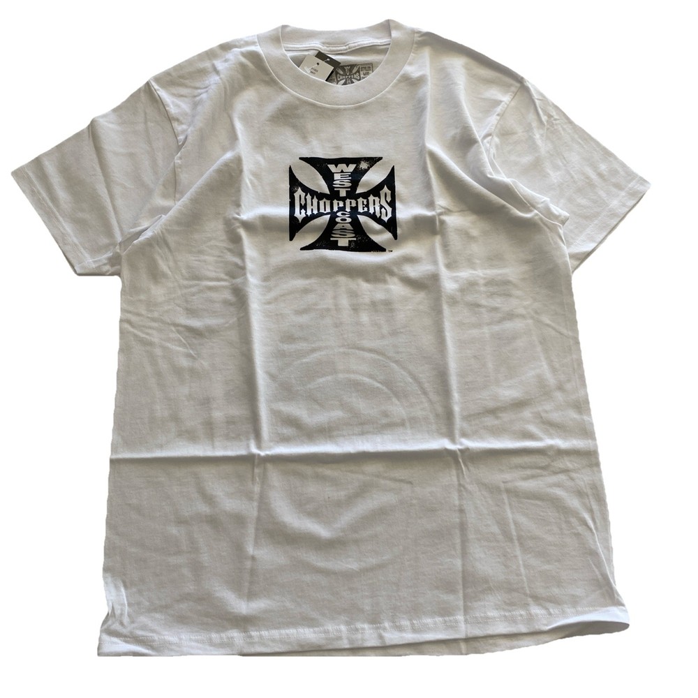 West Coast Choppers Men’s Core Logo T-Shirt Size M White/Black