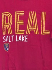 Adidas Real Salt Lake Red T-Shirt XL Short Sleeve Graphic Tee Soccer Fan Apparel