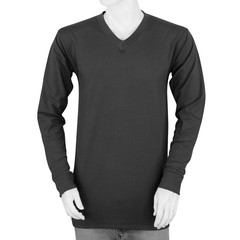 Styllion Big and Tall Mens Shirts – V Neck Long Sleeve – Heavy Weight – VLS