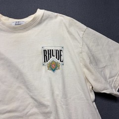Rhude Shirt Box Logo Size L Designer White Used