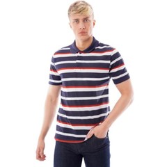 Mens Stripe Polo Pack Short Sleeve T Shirt Multi Set Casual Multipack Collar Top