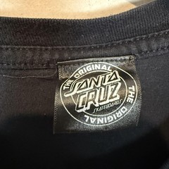 Santa Cruz Shirt Mens Medium Black Classic Dot Skateboard Graphic Logo Tee