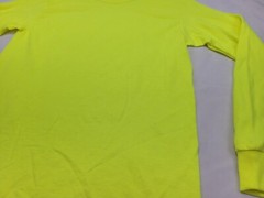 Mens’s Safety Yellow Cotton Blend High Vis Long Short Sleeve T Shirt X2 Small