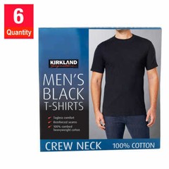 6 or 1 pc Men’s Man T Tee Sleeve Crew Crewneck Round Neck Half Shirt White Black