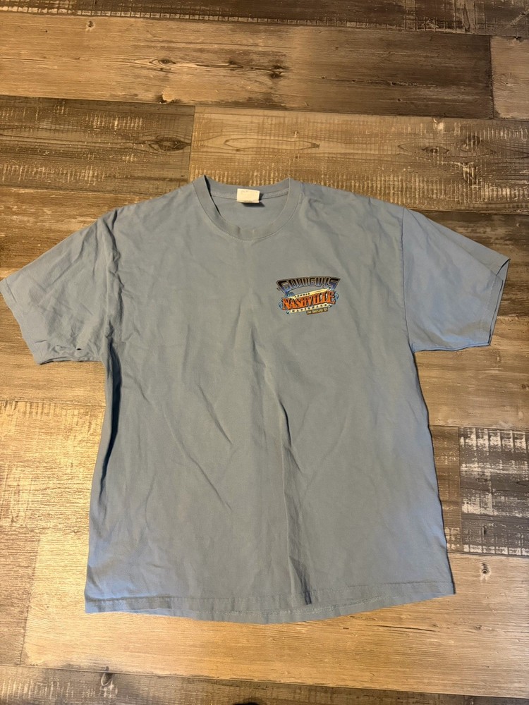 Port and Company Goodguys Nashville Nationals Blue Double-Sided Car T-Shirt XL