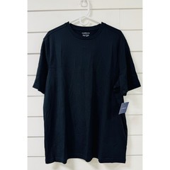 Croft & Barrow Mens XL T-Shirt Lot 2 Black Ribbed Easy Care Grey Adventure Tee