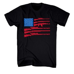 2nd Amendment USA Flag Gun Shirt We the People T Shirt Patriotic Graphic Tee Top