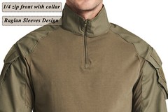 Men’s Firm Shirts Training Atheletic Training Shirts 1/4 Zip Ripstop Cargo Work