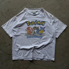 Vintage 90s Retro Pokemon gotta catch Em All White Graphic Shirt