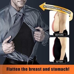 Men Body Shaper Slimming Tummy Vest Compression Shirt Tank Faja camisa de hombre