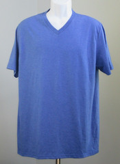 NWOT District Perfect Tri Blue T-Shirt Mens Size L Chest 42 V-Neck SS 221-26806