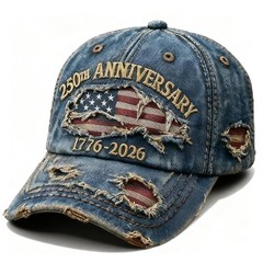 250 Anniversary USA Hat Adjustable Embroidered 250th Anniversary Patriotic Re…