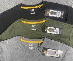 CAT Men’s Pocket Tee Lot of 3 Black, Green & Gray Pick Your Size NWT