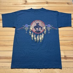 Vintage 1994 Native American Horse Rider Dream Catcher AOP T-Shirt USA Made – XL