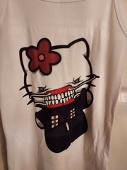 Hello Kitty tank top bloody hello Kitty shirt goth hello Kitty xs through xxl