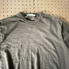 Suitsupply Shirt Mens Medium Olive Green Merino Wool Crew Neck Ribbed Knit