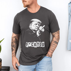 Trump Middle Finger 2026 Meme Funny Trump Flipping The Birds Unisex T-Shirt