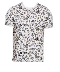 $49.50 Perry Ellis Men’s, Floral Print Crew Neck Tee, White/Black, S