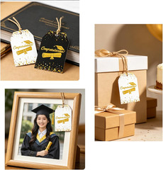 50 Pcs Class of 2026 Graduation Gift Tags 2X3 Inch Hangable Congratulation Gift