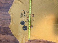 Disney Parks Mickey Mouse Donald Duck distressed graphic tee mens L mustard