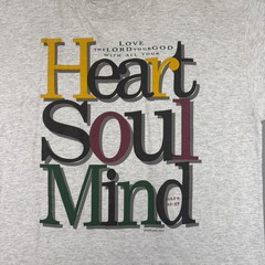 All Sport T-Shirt Men’s XL Gray Jesus Religion Heart Soul Mine Vintage 1995