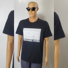 MICHAEL KORS AUTHENTIC TSHIRT MEN’S SHORT SLEEVE CREW NECK SIZE L SQUARE 3D LOGO