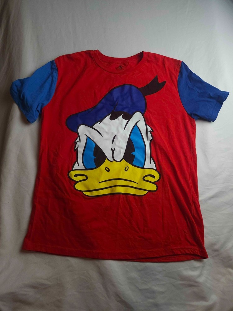 Disney Mickey & Co. Donald Duck T-Shirt Mens Medium Red Crew Neck Short Sleeve