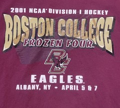 Vintage Boston College Eagles 2001 NCAA Hockey Frozen Four (XL) Gear For Sports