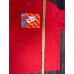 Nike Air Cotton Crewneck Sportswear T-Shirt Graphic Logo Red Men’s Size 3XL-T