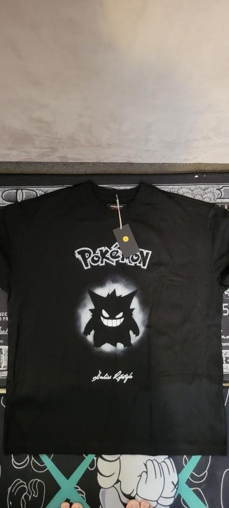 Pokémon Gengar Graphic Print Limited Edition Oversized T-Shirt L Black Crew Neck