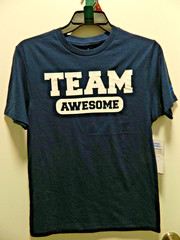 Autism Awareness Shirt Team Awesome Brand New -Blue size LARGE -UNISEX