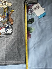 Looney Tunes Tee Tazz Bugs Coyote Dk Grey Size M