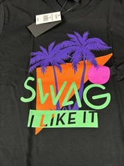 Swag Golf Tee T-Shirt OG Swag I Like It Graphic Print Medium Black NWT MSRP $98