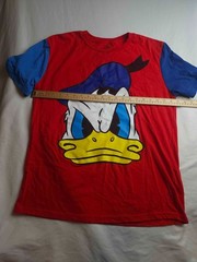 Disney Mickey & Co. Donald Duck T-Shirt Mens Medium Red Crew Neck Short Sleeve