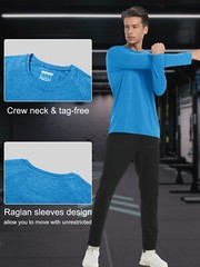 Men’s UV Sun Protection Shirts Long Sleeve Quick Dry Shirts Fishing Workout Tops