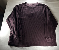 VTG Hill & Archer Henley Mens XXL Burgundy 100% Cotton Ribbed Pullover Sweater