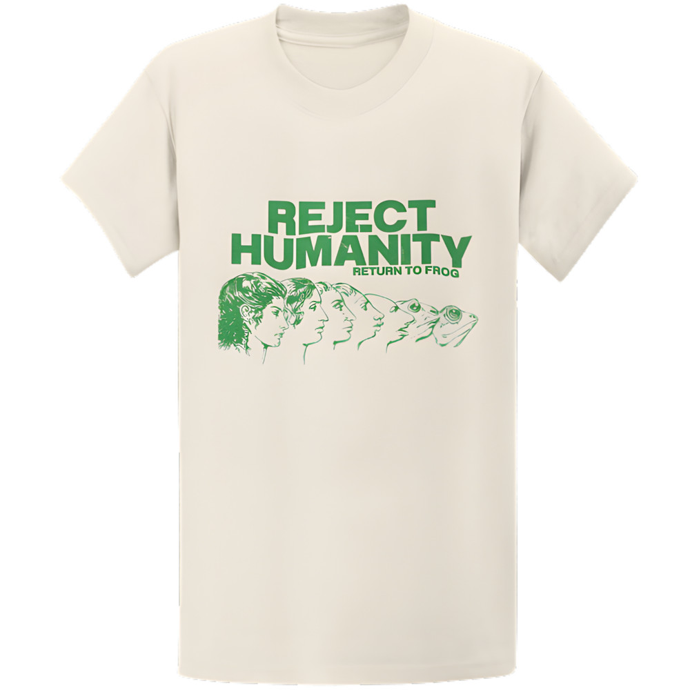 Gildan 5000 Reject Humanity Become Frog T-Shirt – Funny Weirdcore Meme Gift Tee