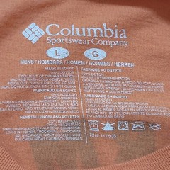 Columbia PFG Shirt Men’s Size Large Orange Short Sleeve Fishing Logo Outdoor