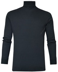 Mens Roll Neck Jumper Lightweight Baselayer Top Turtle Funnel Neck by Beebizco