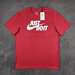 Nike Shirt Mens Large Red Just Do It Swoosh Logo Graphic Tee AR5006-613 NEW