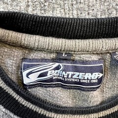 VTG Point Zero Shirt Mens Large Gray Cotton Ribbed Knit Long Sleeve Streetwear