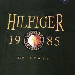 Tommy Hilfiger Oversized T-Shirt Dark Green Gold (Measurements in Desc.) $49.50