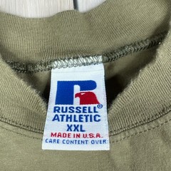 Russell Athletic Mens Khaki Green High Cotton Long Sleeve Graphic T-Shirt 2XL