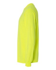 Safety Green T-Shirt Work Reflective Hi Vis Long Sleeve Shirts Cotton/Polyester