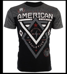 AMERICAN FIGHTER Black ALASKA PATTERN Athletic Graphic T-shirt NWT