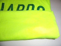 (LOT OF 3) 2XL/2 XLARGE HI-VIS SAFETY NEON YELLOW Menards USA FLAG Work T-Shirt