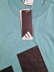 NEW..MEN TALL-3XL ADIDAS BIG LOGO SJ TEE (POWDER TEAL) LOOSE FIT