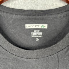 Lacoste Slim Fit Under Shirt Small Black Basic Classic Stretch Casual Mens