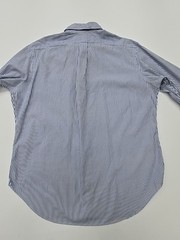 Ralph Lauren Boys Blue Striped Button Up Shirt Size 16 Slim Classic